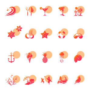 relaxing on the beach