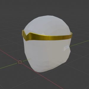 золотая 3D корона для головы (blender)