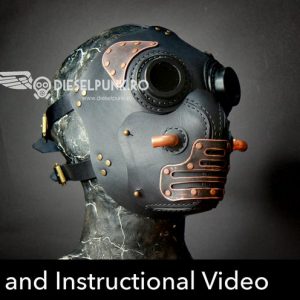 Кожаная маска призрака в стиле стимпанк.