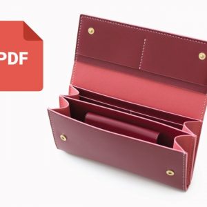 Выкройка кожаной сумки с карманом и вставкой для кошелька.