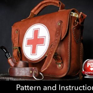 Выкройка кожаной сумки/докторского мессенджера.
