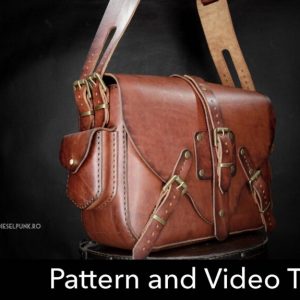 Выкройка кожаной сумки-мессенджера для документов и офиса.
