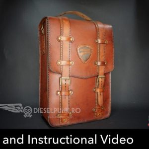 Выкройка кожаного рюкзака с клапаном.