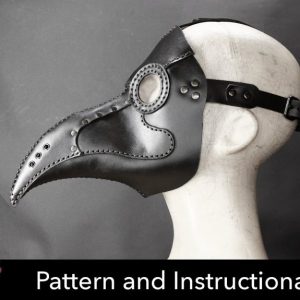Выкройка кожаной маски в стиле чумного доктора.