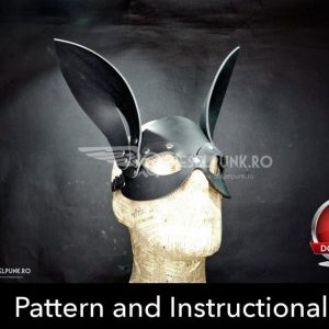 Выкройка кожаной маски зайца.