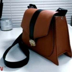 Выкройка женской кожаной сумки через плечо.