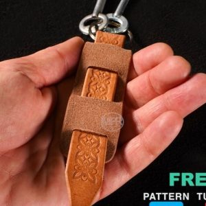 Выкройка для кожаного брелока.