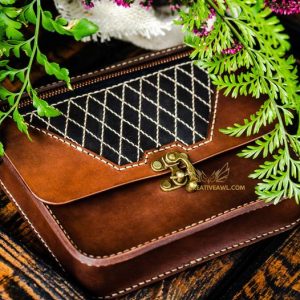 Выкройка кожаной сумки-портфеля.