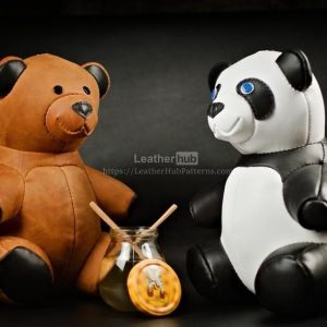 Выкройка кожаной игрушки Мишка Тедди.