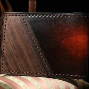 Выкройка кожаного зажима для банкнот.