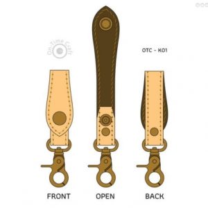 Выкройка кожаного брелока для ключей на поясе