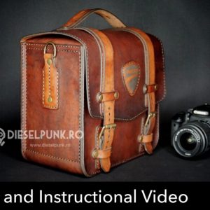 Выкройка квадратной кожаной сумки для инструментов или фототехники.