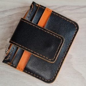 Выкройка кошелька с молнией для хранения кожаных карточек и мелких предметов.