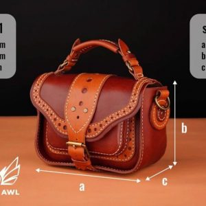 Выкройка для небольшой кожаной сумочки.