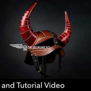 Выкройка кожаного шлема с рогами.
