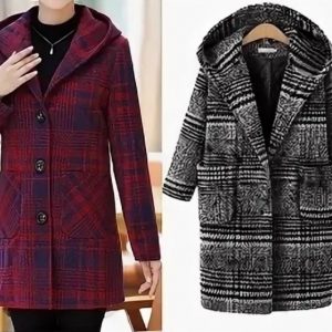 Выкройка для женского пальто с капюшоном