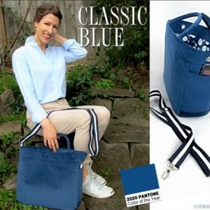 Выкройка простой тканевой сумки-шоппера с поясом.