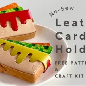 Выкройка для изготовления кожаной визитницы в стиле «Сэндвич» с бесшовной сборкой.