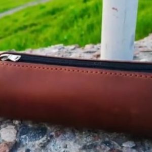 Выкройка кожаного пенала-цилиндра.