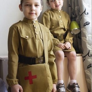 Выкройка детского комплекта советской военной формы к 9 Мая.