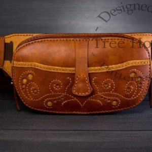 Выкройка поясной сумки через плечо на ремень.