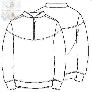 Выкройка худи/пуловера для подростков, размеры 134-176.
