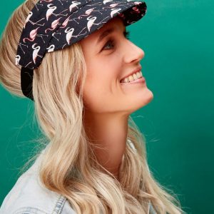 Выкройка текстильного козырька от солнца на резинках.