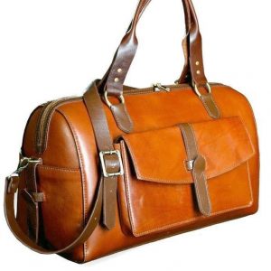 Выкройка для создания кожаной дорожной сумки.