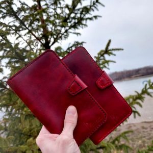 Выкройка кожаного длинного футляра на молнии для мелочи.