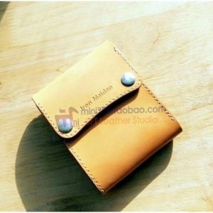 Выкройка кожаного кошелька с двумя секциями