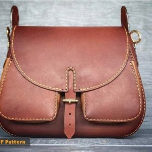 Выкройка для изготовления кожаной женской сумки.