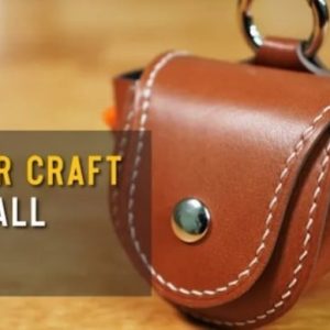 Выкройка кожаного футляра для мяча для гольфа.