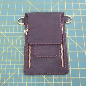 Выкройка небольшой кожаной сумочки для смартфона и денег (мужской).