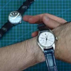 Выкройка кожаного корпуса часов шириной 16-18 мм