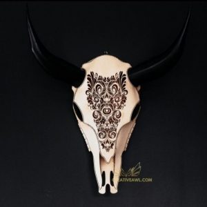 Выкройка бутафорского черепа быка/коровы/буйвола из кожи для интерьера.