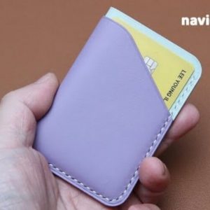 Выкройка для минималистичной кожаной визитницы.