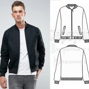 Выкройка летнего мужского бомбера в размерах 44-52.
