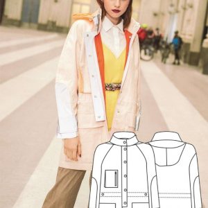 Выкройка легкой женской парки.