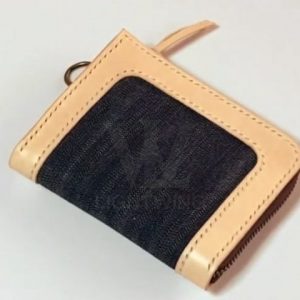 Выкройка кошелька на молнии с кожаной вставкой.