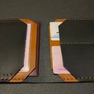 Выкройка компактного кожаного кошелька с карманом для паспорта.