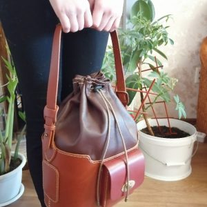 Выкройка для кожаной женской сумки.