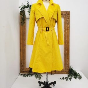 Выкройка вязаного женского тренча размером 40/42-66/68.