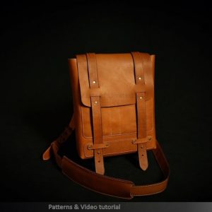 Выкройка кожаной сумки-почтальона.