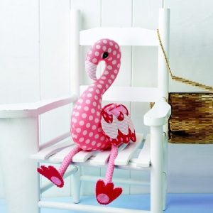 Выкройка для мягкой игрушки в виде фламинго.