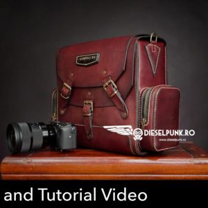 Выкройка для большой кожаной сумки с несколькими карманами.