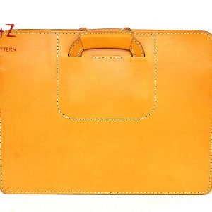 Выкройка кожаного портфеля для документов со складными ручками.