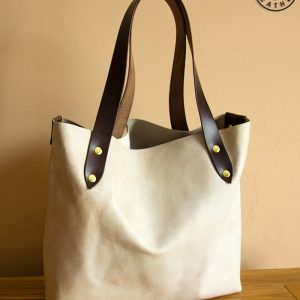 Выкройка кожаной сумки для книг или покупок.