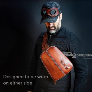 Выкройка кожаной сумки-слинга для переноски документов.