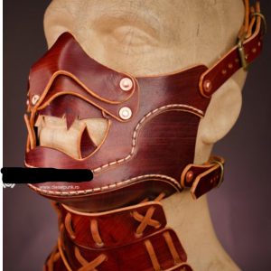 Выкройка для создания кожаной маски в стиле самурая.