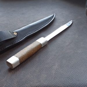 Выкройка для кожаных ножен для ножа типа "финка".